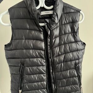 Mango Black Puffer Vest